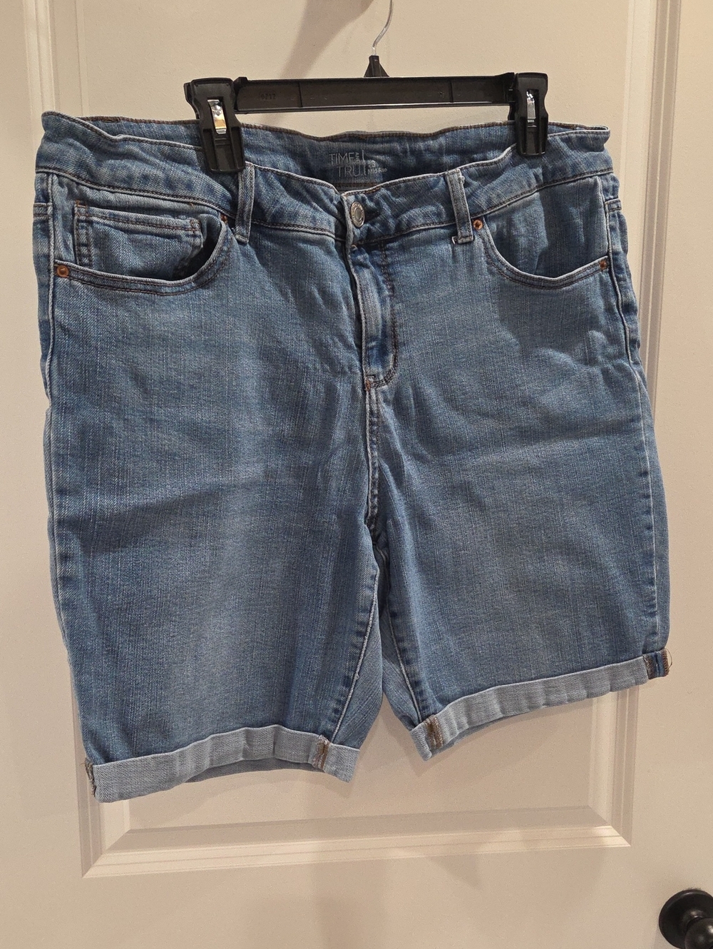Time and Tru Light Blue Denim Bermuda Shorts